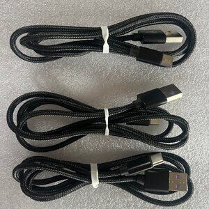 🔌 3 Pack USB C Charging Cable Fast Charger Braided Samsung Android